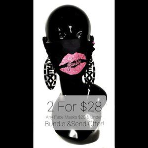 Barbie Sexy Lip Handmade Cotton Face Mask.
